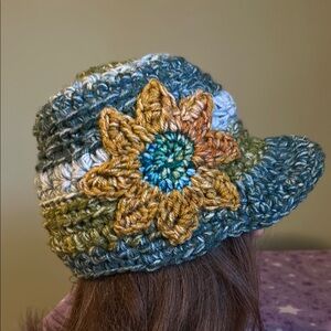 Elegant crochet newsboy medium soft acrylic yarn new